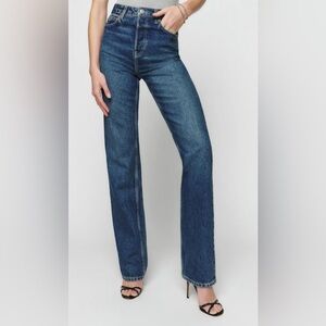 Cynthia High Waisted Long Straight Jeans
